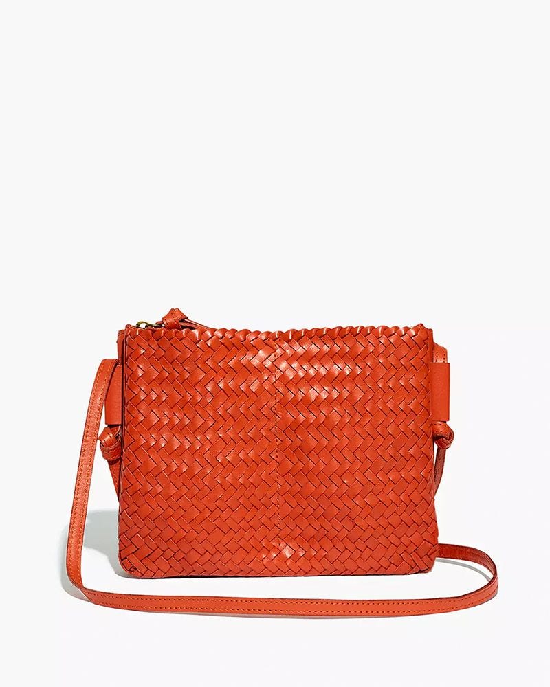 The Knotted Crossbody Bag in Woven Leather